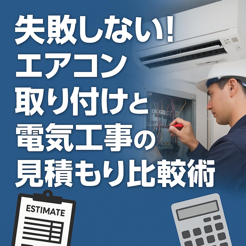 失敗しない！エアコン取り付けと電気工事の見積もり比較術