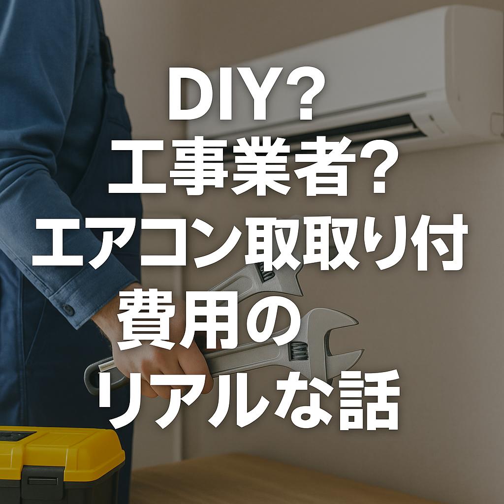 DIY？工事業者？エアコン取り付け費用のリアルな話