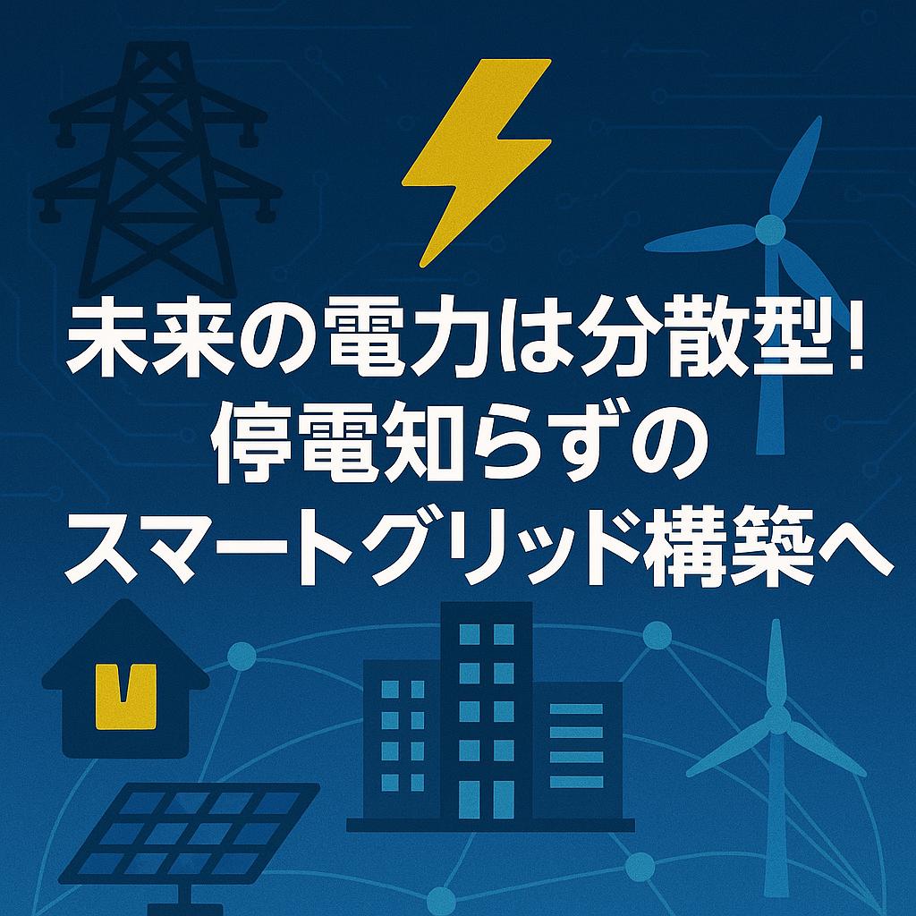 未来の電力は分散型！停電知らずのスマートグリッド構築へ