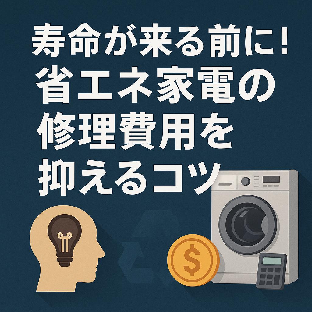 寿命が来る前に！省エネ家電の修理費用を抑えるコツ