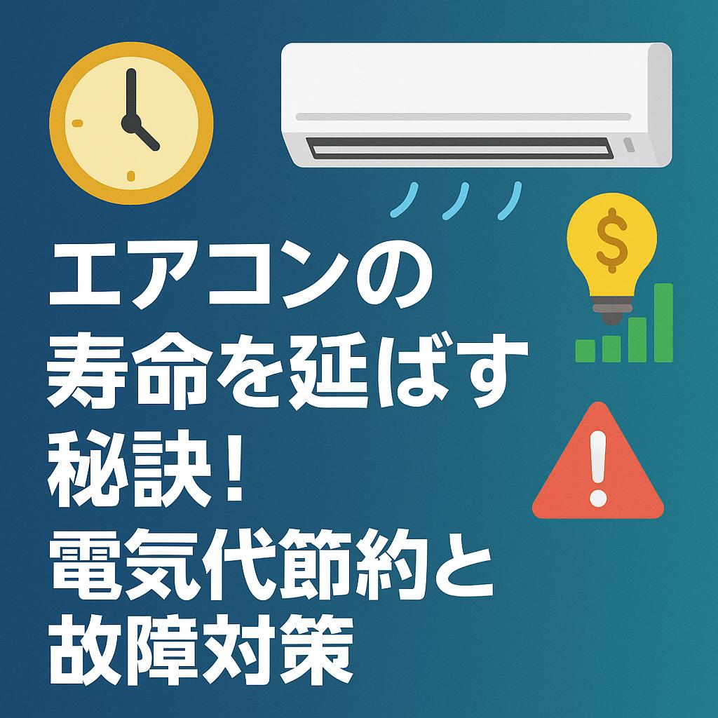 エアコンの寿命を延ばす秘訣！電気代節約と故障対策