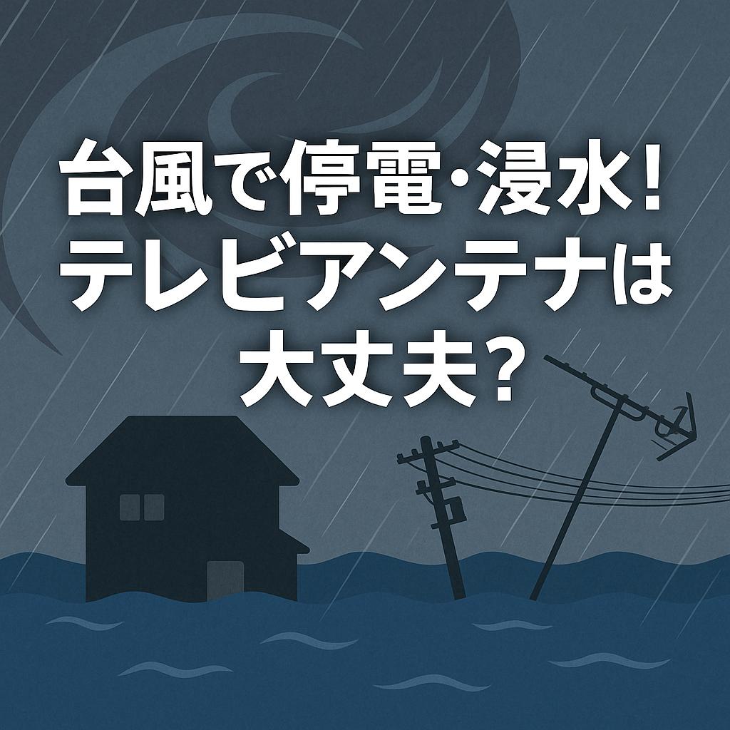 台風で停電・浸水！テレビアンテナは大丈夫？